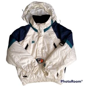 Rare Vintage NFL PRO LINE Starter Miami Dolphins Pullover Jacket Size L